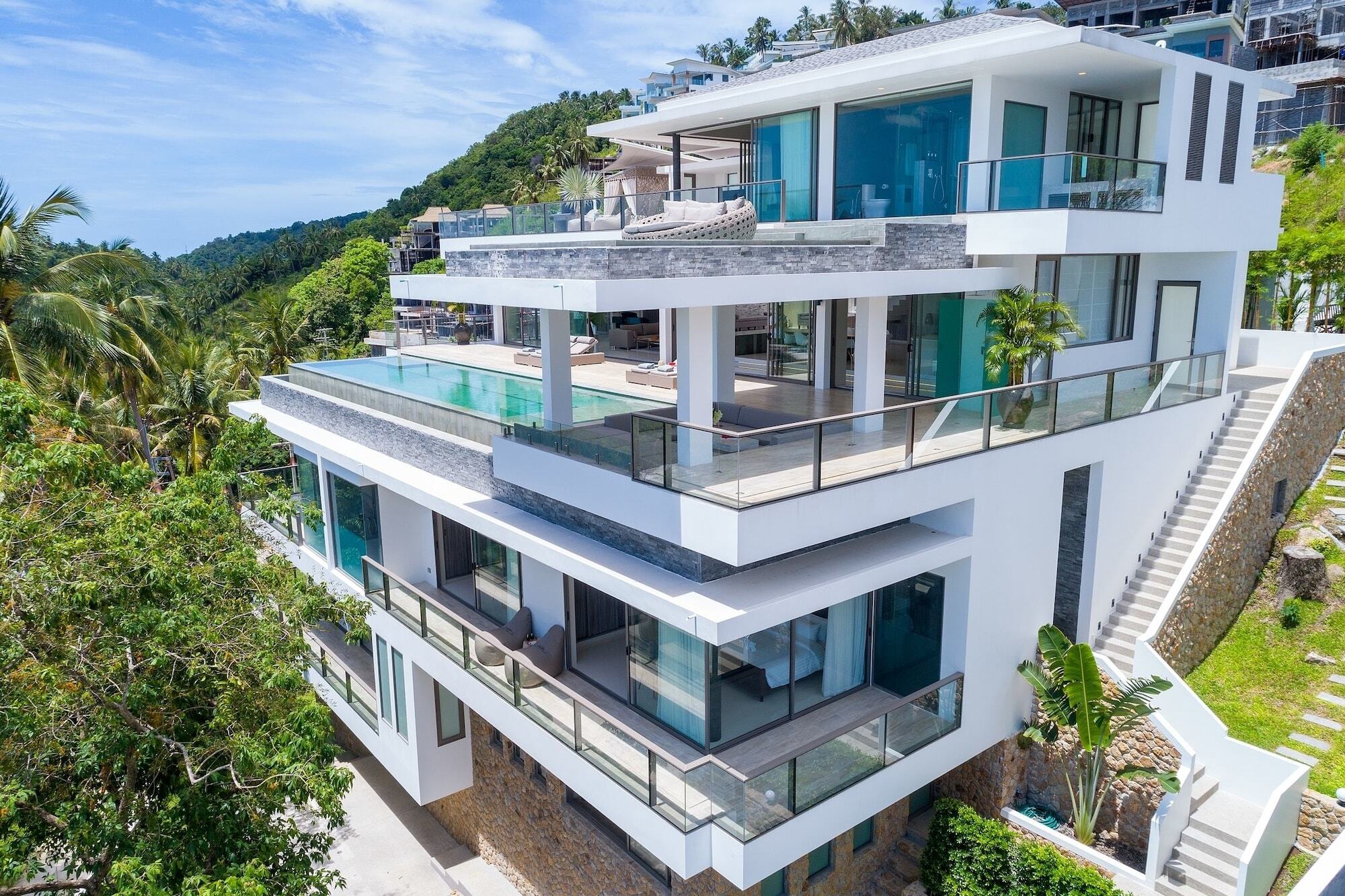 Villa One - New Luxury Sea View Villa Strand von Chaweng Exterior foto