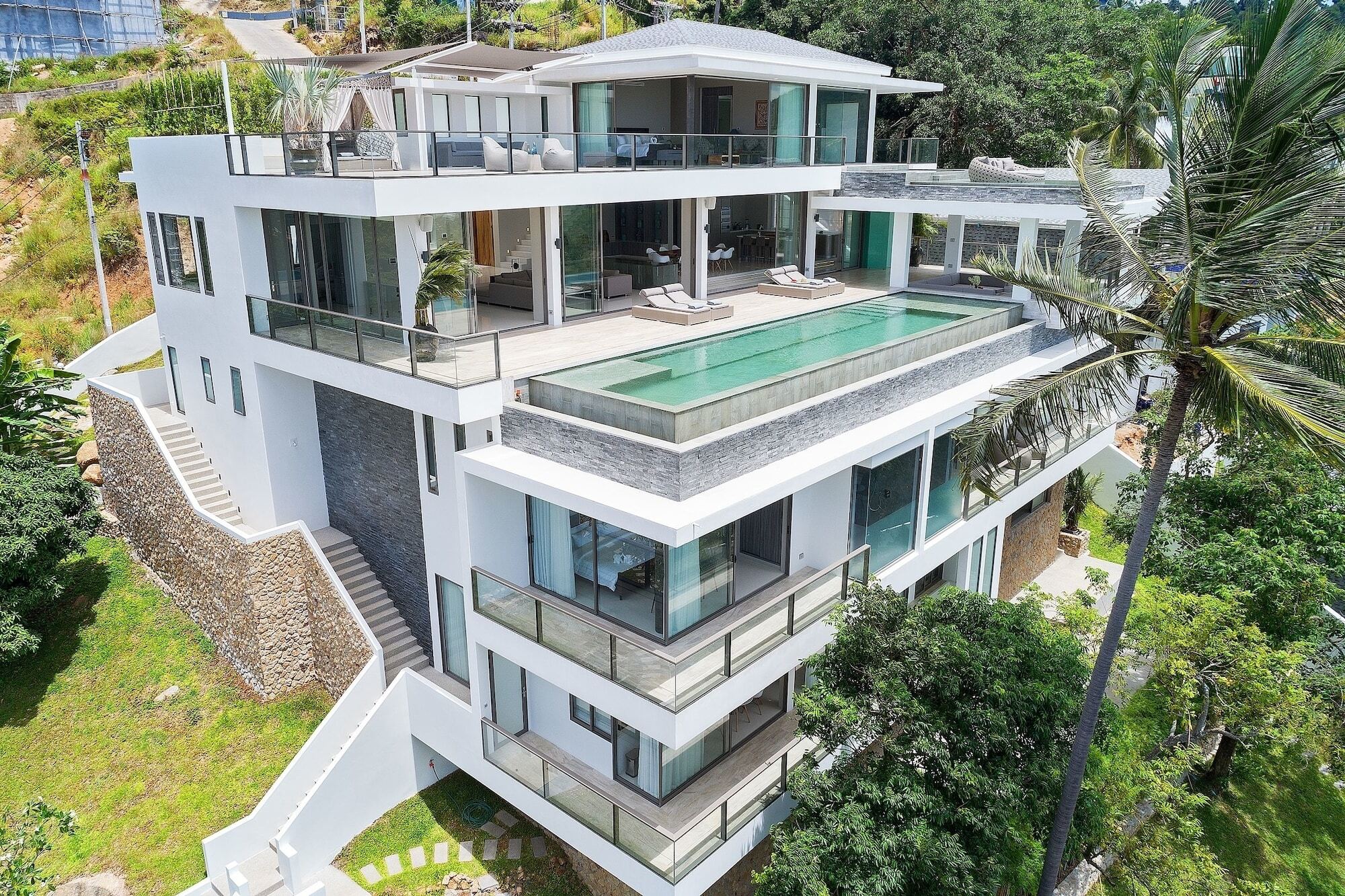 Villa One - New Luxury Sea View Villa Strand von Chaweng Exterior foto